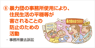 暴力団の事務所使用により、住民生活の平穏等が害されることの防止のための活動