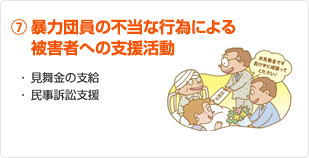 暴力団員の不当な行為による被害者への支援活動