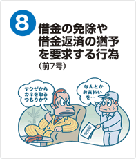 借金の免除や借金返済の猶予を要求する行為